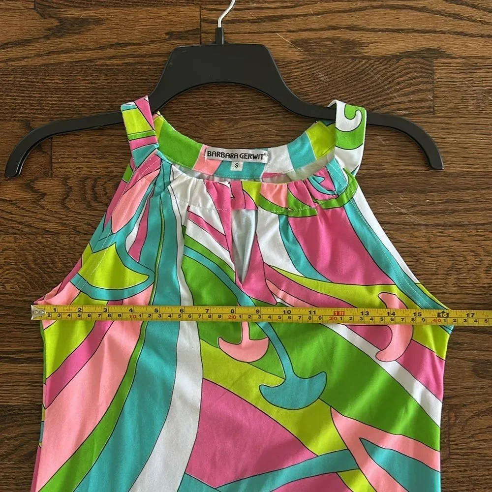 Barbara Gerwit Sleeveless Tank Top Womens Small 4 6 Like Emilio Pucci Multicolor